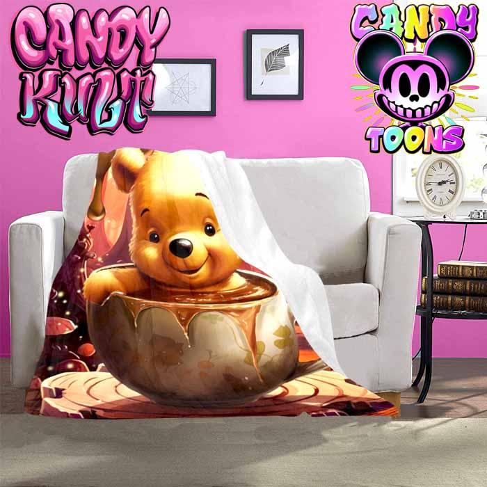 Winnie Coffee Candy Toons Micro Fleece Blanket - Candy Kult - Candy Cult - Candy Kult Land - Wishbone - Boo Kitty - Panku - Frosti - Toxic Kitten - Hex-Heart - Cult Candy - Cake High Heels - [product_vendor}