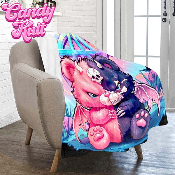 Demonic Bear Fright Candy Micro Fleece Blanket