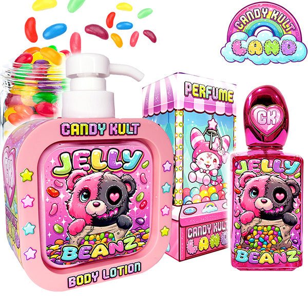 Jelly Beanz Candy Kult Land Perfume & Body Lotion Pack Candy Kult candy kult land ck land hex - heart Candy Cult - Candy Kult Land - Wishbone - Boo Kitty - Panku - Frosti - Toxic Kitten - Hex - Heart - Cult Candy - Ca