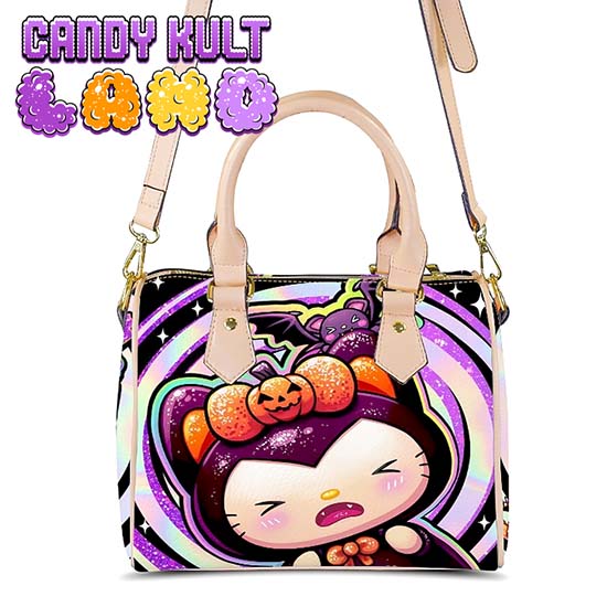Boo Kitty Origins Bitten Candy Kult Land Beige Boston Crossbody Handbag - Candy Kult - Candy Cult - Candy Kult Land - Wishbone - Boo Kitty - Panku - Frosti - Toxic Kitten - Hex-Heart - Cult Candy - Cake High Heels - [product_vendor}