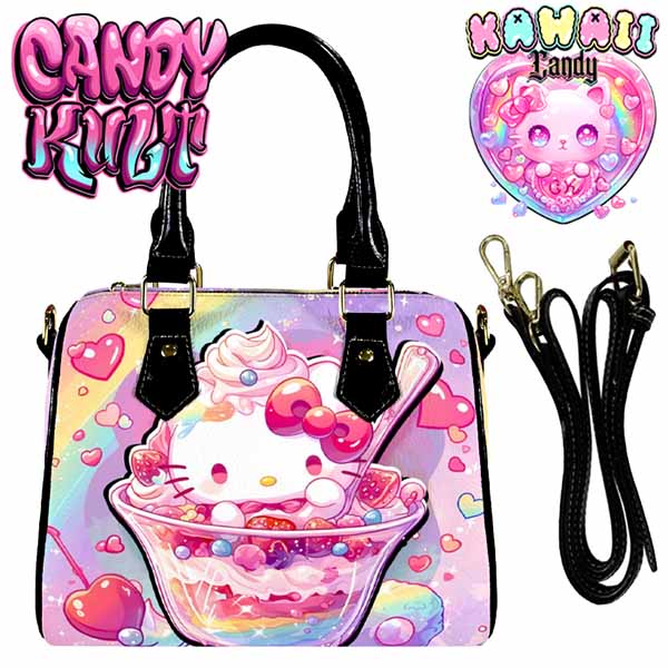 Sundae Kitty Kawaii Candy Boston Crossbody Handbag - Candy Kult - Candy Cult - Cult Candy - Cake High Heels - [product_vendor}