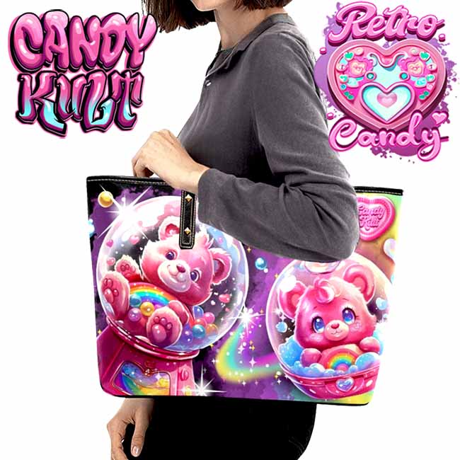 Gumball Wishes Retro Candy Large Tote Bag - Candy Kult - Candy Cult - Candy Kult Land - Wishbone - Boo Kitty - Panku - Frosti - Toxic Kitten - Hex-Heart - Cult Candy - Cake High Heels - [product_vendor}