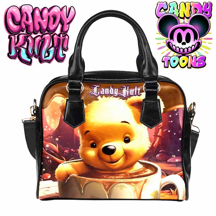 Winnie Coffee Candy Toons Classic Convertible Crossbody Bag - Candy Kult - Candy Cult - Candy Kult Land - Wishbone - Boo Kitty - Panku - Frosti - Toxic Kitten - Hex-Heart - Cult Candy - Cake High Heels - [product_vendor}