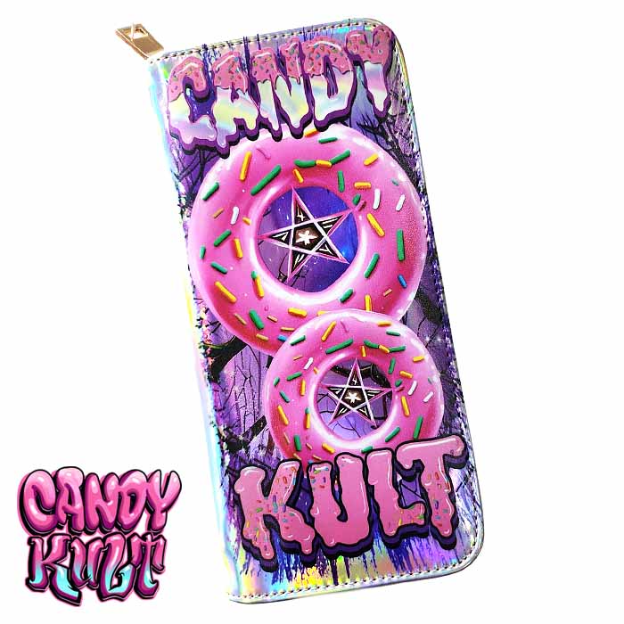 Candy Kult Donut Pentagram Fright Candy Long Line Wallet - Candy Kult - Candy Cult - Candy Kult Land - Wishbone - Boo Kitty - Panku - Frosti - Toxic Kitten - Hex-Heart - Cult Candy - Cake High Heels - [product_vendor}