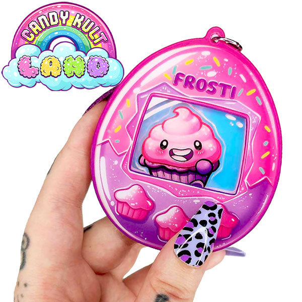 Frosti GIANT Tamagotchi Shaker - Candy Kult Land Keychain / Bag Charm - Candy Kult - Candy Cult - Candy Kult Land - Wishbone - Boo Kitty - Panku - Frosti - Toxic Kitten - Hex-Heart - Cult Candy - Cake High Heels - [product_vendor}