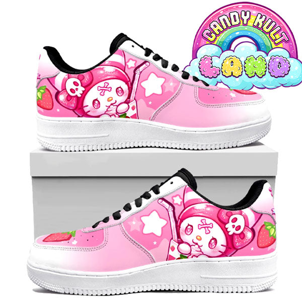 Wishbone Strawberry Milk Candy Kult Kicks Women's Sneakers V2 - Candy Kult - Candy Cult - Candy Kult Land - Wishbone - Boo Kitty - Panku - Frosti - Toxic Kitten - Hex-Heart - Cult Candy - Cake High Heels - [product_vendor}