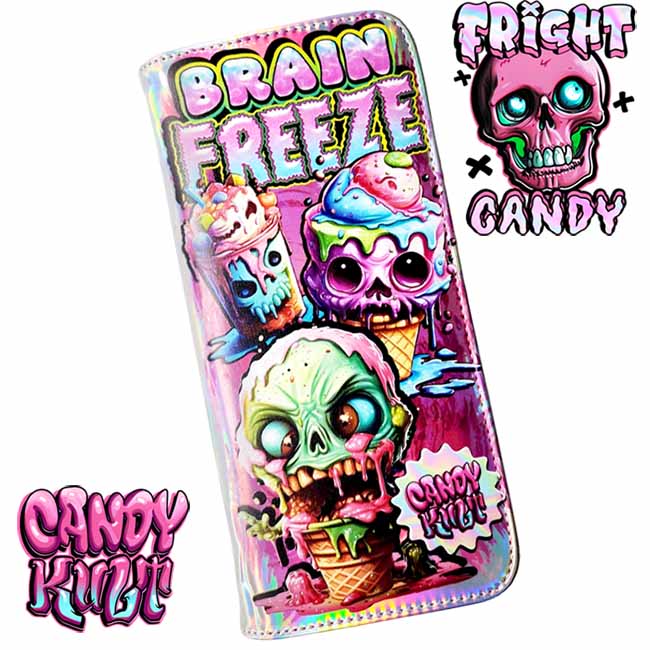 Brain Freeze Fright Candy Long Line Wallet - Candy Kult - Candy Cult - Candy Kult Land - Wishbone - Boo Kitty - Panku - Frosti - Toxic Kitten - Hex-Heart - Cult Candy - Cake High Heels - [product_vendor}