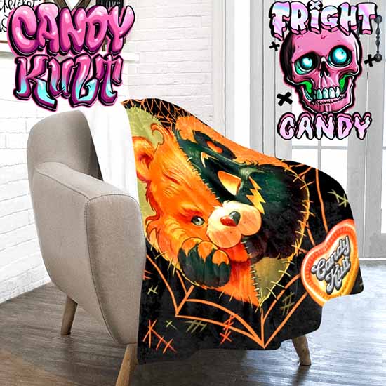 All Stitched Up Fright Candy Micro Fleece Blanket - Candy Kult - Candy Cult - Cult Candy - Cake High Heels - [product_vendor}