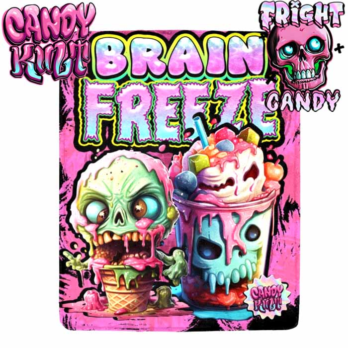 Brain Freeze Fright Candy Micro Fleece Blanket - Candy Kult - Candy Cult - Candy Kult Land - Wishbone - Boo Kitty - Panku - Frosti - Toxic Kitten - Hex-Heart - Cult Candy - Cake High Heels - [product_vendor}
