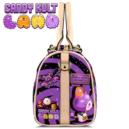 Boo Kitty Origins Candy Kult Land Beige Boston Crossbody Handbag - Candy Kult - Candy Cult - Candy Kult Land - Wishbone - Boo Kitty - Panku - Frosti - Toxic Kitten - Hex-Heart - Cult Candy - Cake High Heels - [product_vendor}