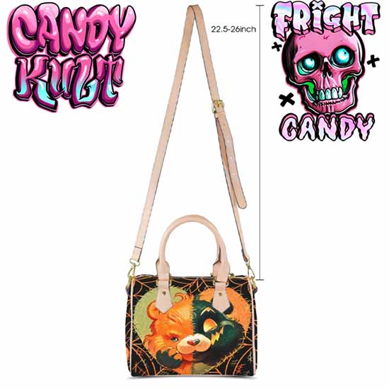 All Stitched Up Fright Candy Beige Boston Crossbody Handbag - Candy Kult - Candy Cult - Cult Candy - Cake High Heels - [product_vendor}