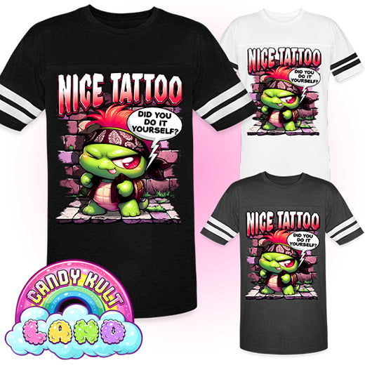Nice Tattoo Did You Do It Yourself? Panku  - Candy Kult Land Men's / Unisex Vintage Sport T-Shirt - Candy Kult - Candy Cult - Candy Kult Land - Wishbone - Boo Kitty - Panku - Frosti - Toxic Kitten - Hex-Heart - Cult Candy - Cake High Heels - [product_vendor}