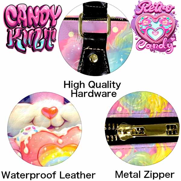 For The Love Of Rainbows Retro Candy Boston Crossbody Handbag - Candy Kult - Candy Cult - Cult Candy - Cake High Heels - [product_vendor}