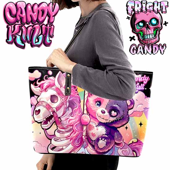 Spooky Bear Carousel Fright Candy Large Tote Bag - Candy Kult - Candy Cult - Cult Candy - Cake High Heels - [product_vendor}