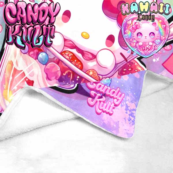Sundae Kitty Kawaii Candy Micro Fleece Blanket - Candy Kult - Candy Cult - Cult Candy - Cake High Heels - [product_vendor}