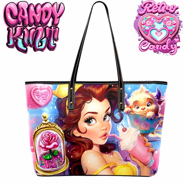 Beauty & The Beast Retro Candy Large Tote Bag - Candy Kult - Candy Cult - Cult Candy - Cake High Heels - [product_vendor}