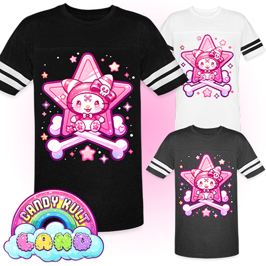 Wishbone Crossbones - Candy Kult Land Men's / Unisex Vintage Sport T-Shirt - Candy Kult - Candy Cult - Candy Kult Land - Wishbone - Boo Kitty - Panku - Frosti - Toxic Kitten - Hex-Heart - Cult Candy - Cake High Heels - [product_vendor}