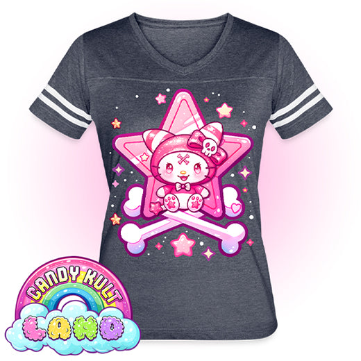 Wishbone Crossbones - Candy Kult Land Women’s Vintage Sport T-Shirt - Candy Kult - Candy Cult - Candy Kult Land - Wishbone - Boo Kitty - Panku - Frosti - Toxic Kitten - Hex-Heart - Cult Candy - Cake High Heels - [product_vendor}