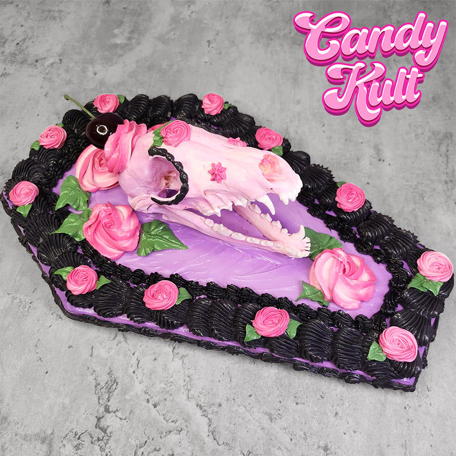 Day of the Dead Sugar Skull Cake Fox Skull Wall Mount