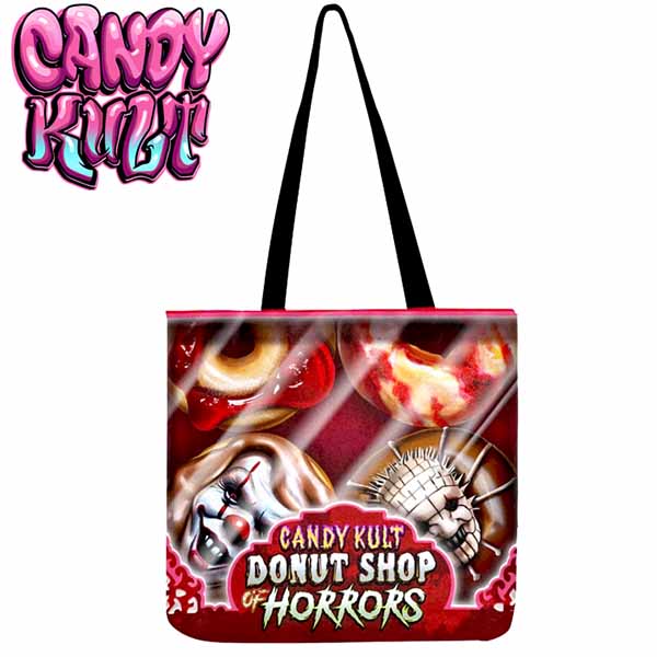Donut Box Of Horrors Candy Kult Reusable Canvas Shopping Tote - Candy Kult - Candy Cult - Cult Candy - Cake High Heels - [product_vendor}