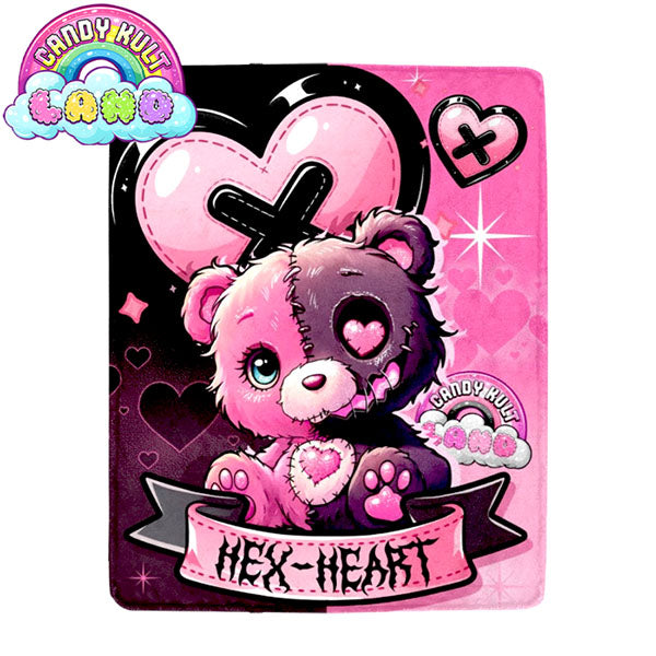Hex-Heart Candy Kult Land Micro Fleece Blanket - Candy Kult - Candy Cult - Candy Kult Land - Wishbone - Boo Kitty - Panku - Frosti - Toxic Kitten - Hex-Heart - Cult Candy - Cake High Heels - [product_vendor}