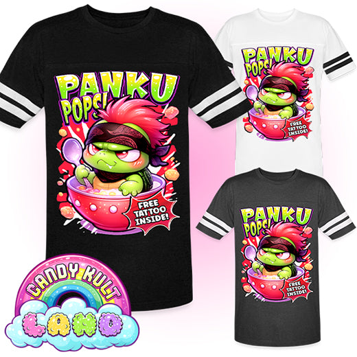 Panku Pops Cereal  - Candy Kult Land Men's / Unisex Vintage Sport T-Shirt - Candy Kult - Candy Cult - Candy Kult Land - Wishbone - Boo Kitty - Panku - Frosti - Toxic Kitten - Hex-Heart - Cult Candy - Cake High Heels - [product_vendor}