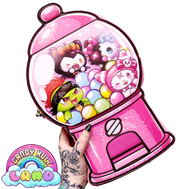 Candy Kult Land Gumball Machine Convertible Crossbody Bag / Back Pack