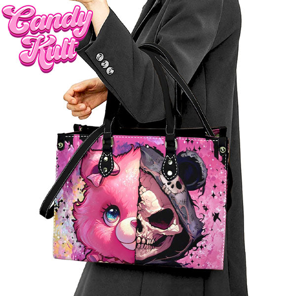 Split Personality Bear Fright Candy PU Leather Crossbody Handbag