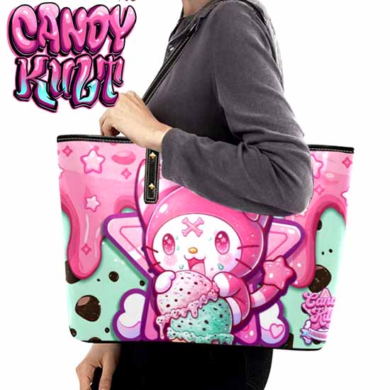 Wishbone Mint Ice Cream Kawaii Candy Large Tote Bag - Candy Kult - Candy Cult - Cult Candy - Cake High Heels - [product_vendor}