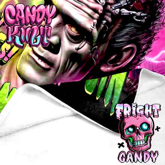 Frankenstein Fright Candy Micro Fleece Blanket - Candy Kult - Candy Cult - Candy Kult Land - Wishbone - Boo Kitty - Panku - Frosti - Toxic Kitten - Hex-Heart - Cult Candy - Cake High Heels - [product_vendor}