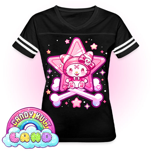 Wishbone Crossbones - Candy Kult Land Women’s Vintage Sport T-Shirt - Candy Kult - Candy Cult - Candy Kult Land - Wishbone - Boo Kitty - Panku - Frosti - Toxic Kitten - Hex-Heart - Cult Candy - Cake High Heels - [product_vendor}