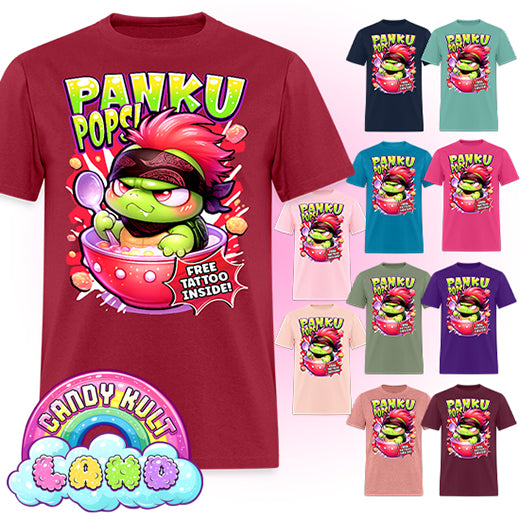 Panku Pops Cereal - Candy Kult Land COLOUR Men's / Unisex Classic T-Shirt - Candy Kult - Candy Cult - Candy Kult Land - Wishbone - Boo Kitty - Panku - Frosti - Toxic Kitten - Hex-Heart - Cult Candy - Cake High Heels - [product_vendor}