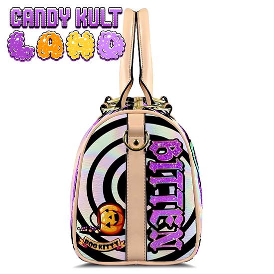 Boo Kitty Origins Bitten Candy Kult Land Beige Boston Crossbody Handbag - Candy Kult - Candy Cult - Candy Kult Land - Wishbone - Boo Kitty - Panku - Frosti - Toxic Kitten - Hex-Heart - Cult Candy - Cake High Heels - [product_vendor}