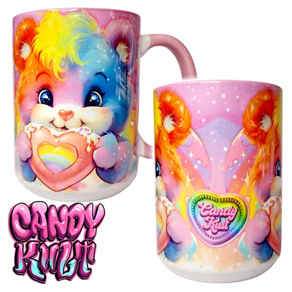 For the Love Of Rainbows Retro Candy Large Mug - Candy Kult - Candy Cult - Cult Candy - Cake High Heels - [product_vendor}
