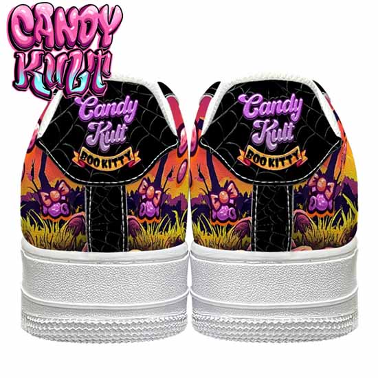 Boo Kitty Sunset Graveyard Candy Kult Kicks Women's Sneakers V3 - Candy Kult - Candy Cult - Cult Candy - Cake High Heels - [product_vendor}