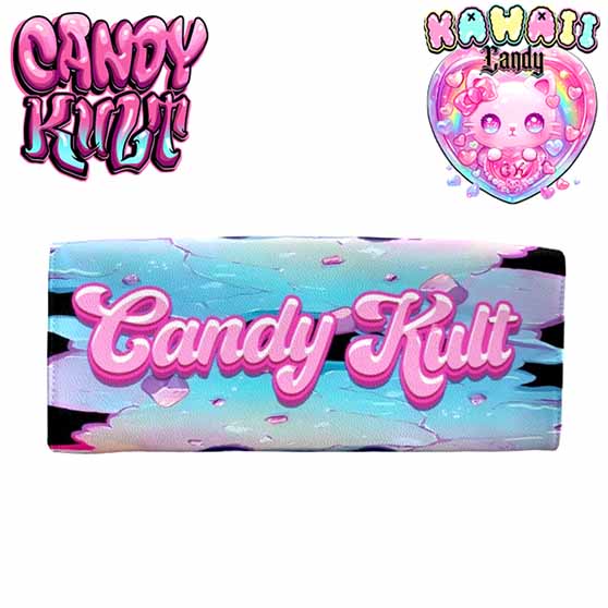 Pastel Purrfection Black Kawaii Candy White PU Leather Crossbody Handbag - Candy Kult - Candy Cult - Cult Candy - Cake High Heels - [product_vendor}