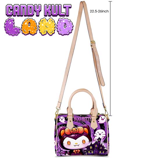 Boo Kitty Origins Candy Kult Land Beige Boston Crossbody Handbag - Candy Kult - Candy Cult - Candy Kult Land - Wishbone - Boo Kitty - Panku - Frosti - Toxic Kitten - Hex-Heart - Cult Candy - Cake High Heels - [product_vendor}