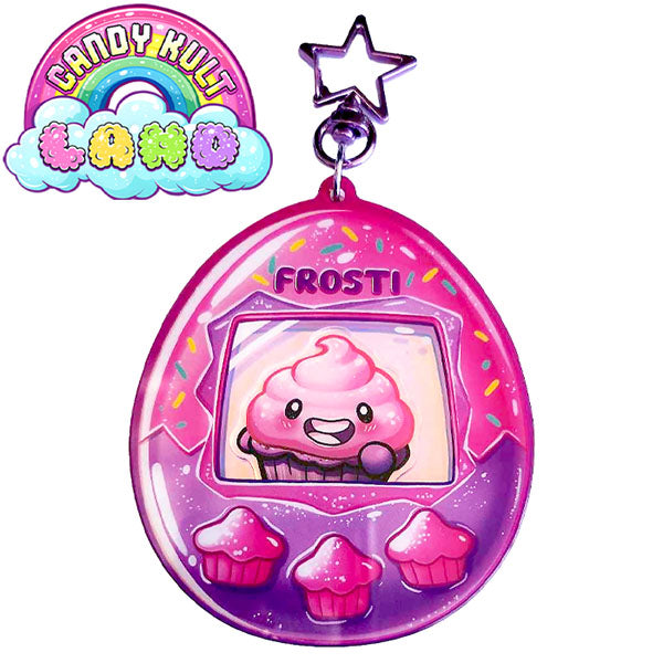 Frosti GIANT Tamagotchi Shaker - Candy Kult Land Keychain / Bag Charm - Candy Kult - Candy Cult - Candy Kult Land - Wishbone - Boo Kitty - Panku - Frosti - Toxic Kitten - Hex-Heart - Cult Candy - Cake High Heels - [product_vendor}