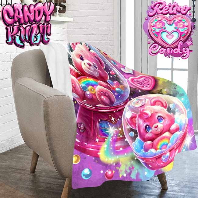 Gumball Wishes Retro Candy Micro Fleece Blanket - Candy Kult - Candy Cult - Candy Kult Land - Wishbone - Boo Kitty - Panku - Frosti - Toxic Kitten - Hex-Heart - Cult Candy - Cake High Heels - [product_vendor}