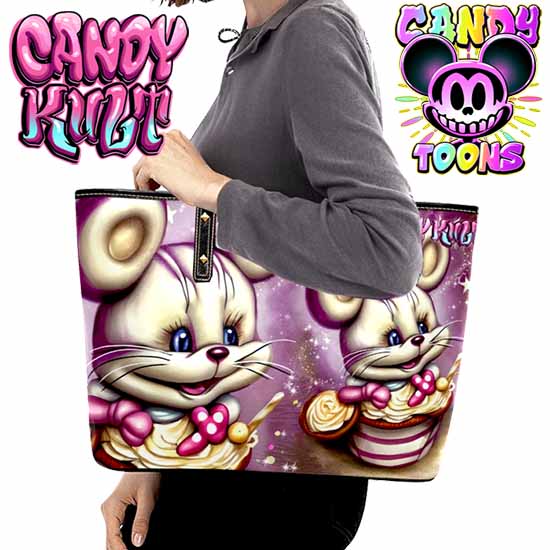 It Started With A Mouse Candy Toons Large Tote Bag - Candy Kult - Candy Cult - Candy Kult Land - Wishbone - Boo Kitty - Panku - Frosti - Toxic Kitten - Hex-Heart - Cult Candy - Cake High Heels - [product_vendor}
