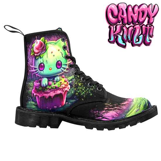 Zombie Kitty Fright Candy Men's Boots - Candy Kult - Candy Cult - Candy Kult Land - Wishbone - Boo Kitty - Panku - Frosti - Toxic Kitten - Hex-Heart - Cult Candy - Cake High Heels - [product_vendor}