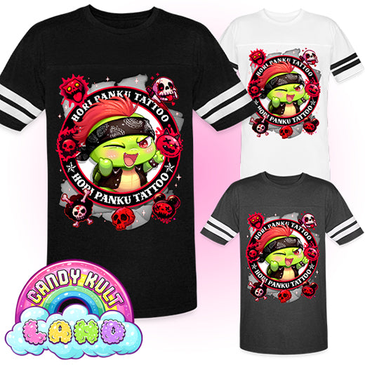 Hori Panku Tattoo Black - Candy Kult Land Men's / Unisex Vintage Sport T-Shirt - Candy Kult - Candy Cult - Candy Kult Land - Wishbone - Boo Kitty - Panku - Frosti - Toxic Kitten - Hex-Heart - Cult Candy - Cake High Heels - [product_vendor}
