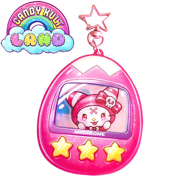 Wishbone GIANT Tamagotchi Shaker - Candy Kult Land Keychain / Bag Charm