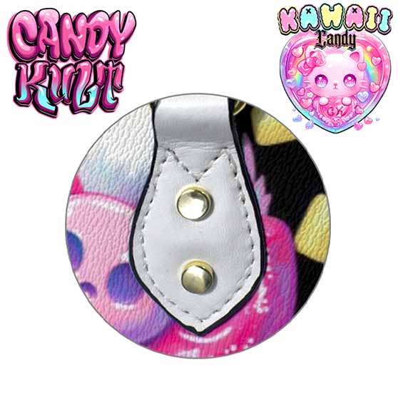 Pastel Purrfection Black Kawaii Candy White PU Leather Crossbody Handbag - Candy Kult - Candy Cult - Cult Candy - Cake High Heels - [product_vendor}