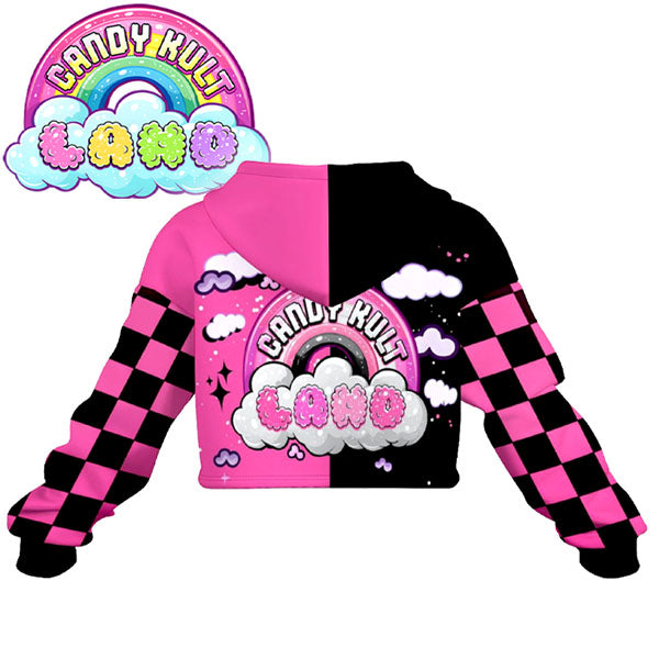Wishbone Sparkle Punk - Candy Kult Land Crop Hoodie - Candy Kult - Candy Cult - Candy Kult Land - Wishbone - Boo Kitty - Panku - Frosti - Toxic Kitten - Hex-Heart - Cult Candy - Cake High Heels - [product_vendor}