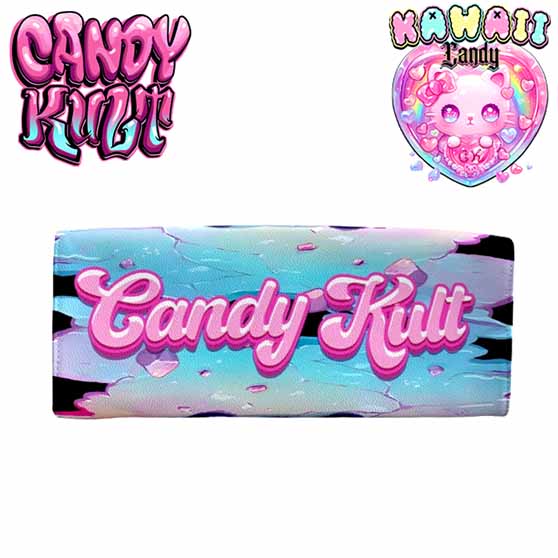Pastel Purrfection Black Kawaii Candy PU Leather Crossbody Handbag - Candy Kult - Candy Cult - Cult Candy - Cake High Heels - [product_vendor}