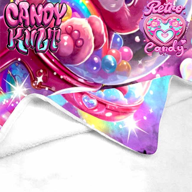 Gumball Wishes Retro Candy Micro Fleece Blanket - Candy Kult - Candy Cult - Candy Kult Land - Wishbone - Boo Kitty - Panku - Frosti - Toxic Kitten - Hex-Heart - Cult Candy - Cake High Heels - [product_vendor}