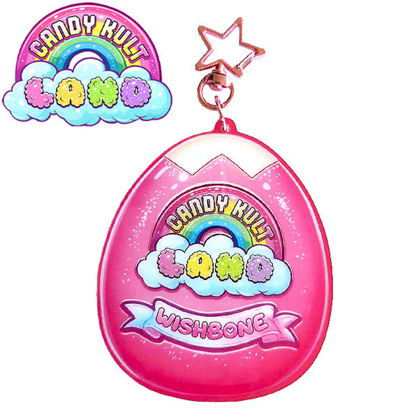 Wishbone GIANT Tamagotchi Shaker - Candy Kult Land Keychain / Bag Charm