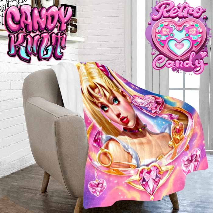 Sailor Scout Retro Candy Micro Fleece Blanket - Candy Kult - Candy Cult - Candy Kult Land - Wishbone - Boo Kitty - Panku - Frosti - Toxic Kitten - Hex-Heart - Cult Candy - Cake High Heels - [product_vendor}