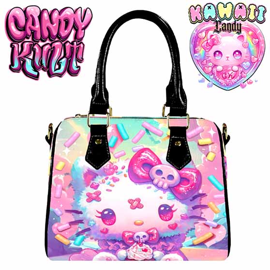 Pastel Purrfection Kawaii Candy Boston Crossbody Handbag - Candy Kult - Candy Cult - Cult Candy - Cake High Heels - [product_vendor}